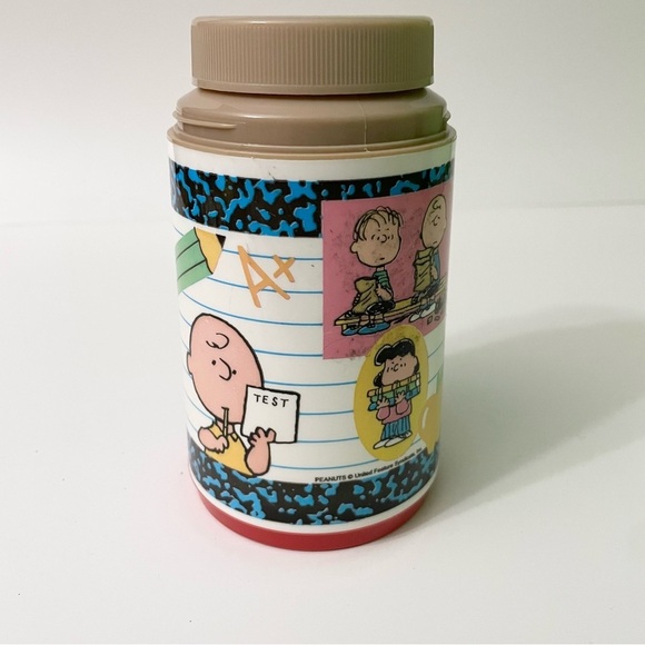 Snoopy Joe Cool Peanuts Aladdin 8 Oz Ounce Thermos Charlie Brown Peanuts - Picture 5 of 16